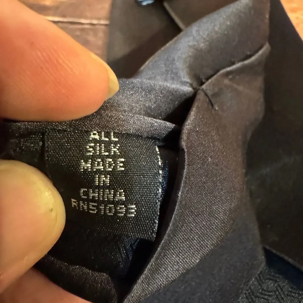 Inspirations Men's Tie Black Purple Silk Christian Cross Dove Fish Classic